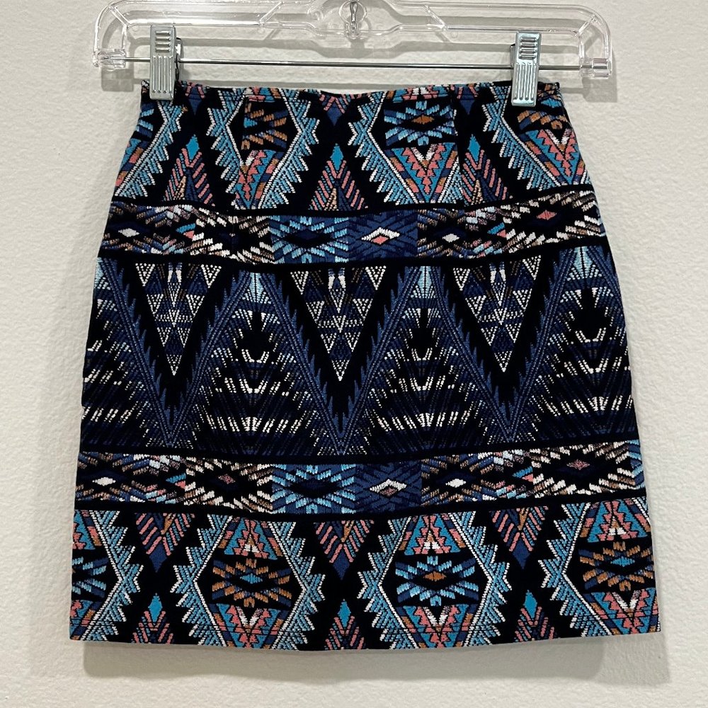 Hollister Printed Bodycon Mini Skirt